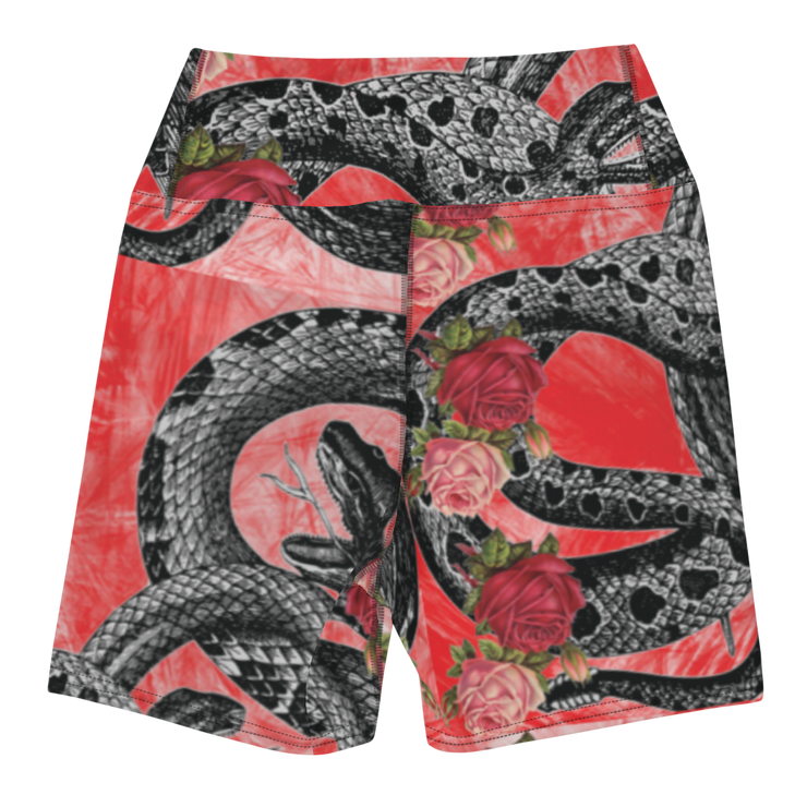 Claude George Jr Roses & Snakes Yoga Shorts