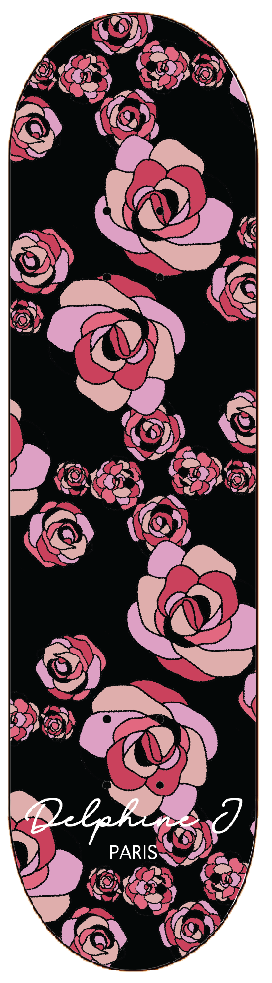 Delphine J Pink Flowers Deck