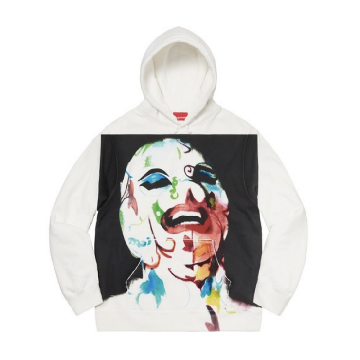 Leigh Bowery/Supreme Airbrushed  Hooded Sweatshirt (White)