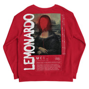 Lemonardo - Mona Lisa Spray Unisex Sweatshirt (Red)