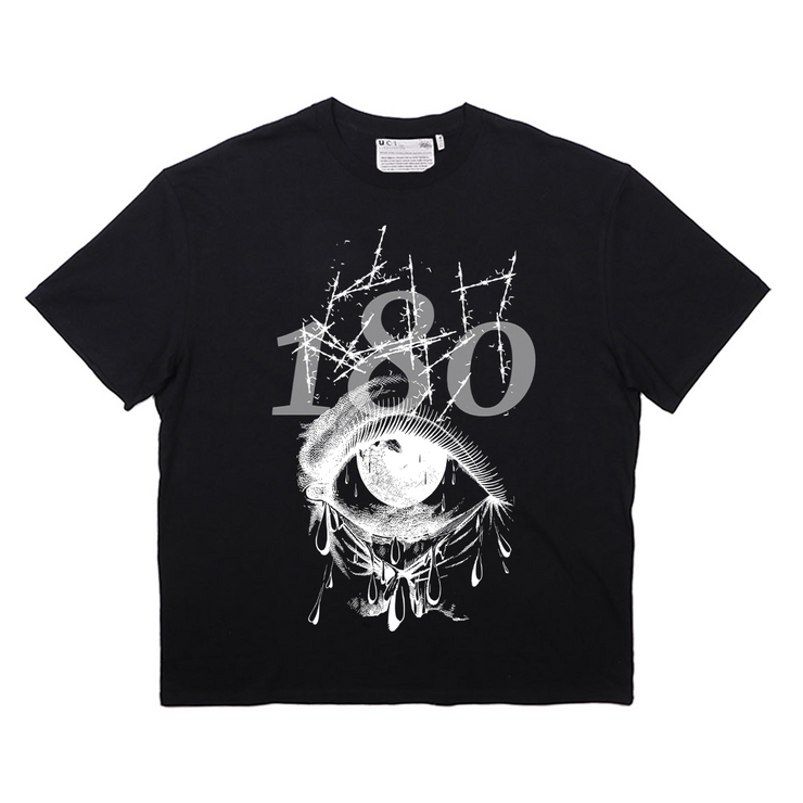 Whiplashd 180 Drop Shoulder T-Shirt (Black)