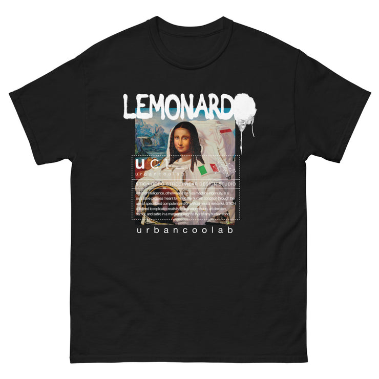 Lemonardo - Moona Lisa Men's Heavyweight T-Shirt (Black)