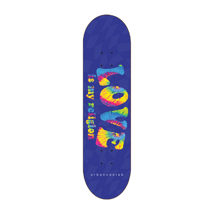 Love is my Religion Blue Skate Deck