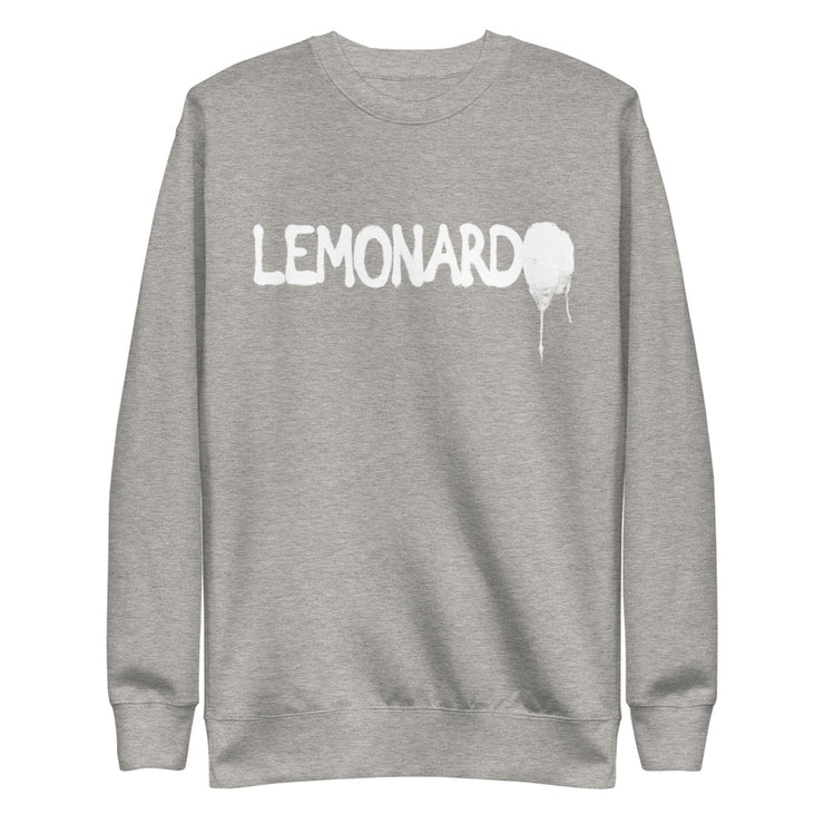Lemonardo - Mona Lisa Lemon Unisex Fleece Crewneck (Grey)
